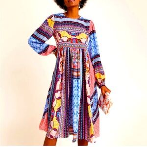 Anthropologie Bhanuni Jayoti beaded Marcelina midi dress size 2